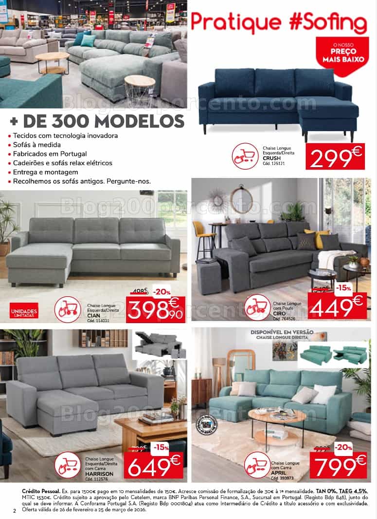 Antevisão Folheto CONFORAMA Promoções de 26 fevereiro a 25 março